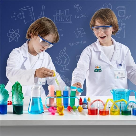 60 Science Experiment Klever Kit with Lab Coat Scientist Costume Dress Up - Picture 6 of 6